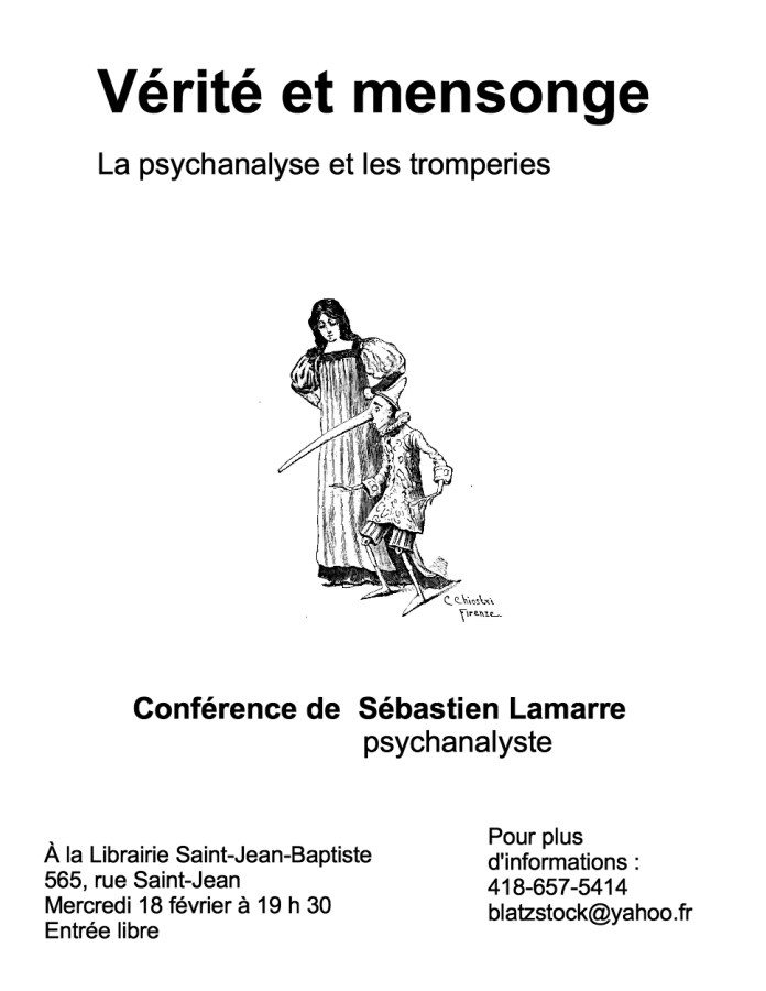 Affiche conference mensonge